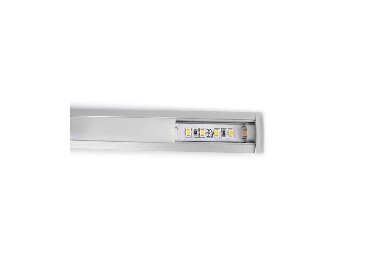 Profilé encastrable en aluminium avec diffuseur et 4 embouts-Ruban LED jusqu'à 12 mm-2 mètres - PXG-205 - Barcelona LED