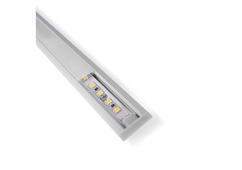 Profilé encastrable en aluminium avec diffuseur et 4 embouts-Ruban LED jusqu'à 12 mm-2 mètres - PXG-205 - Barcelona LED Profilé encastrable en aluminium avec diffuseur et 4 embouts-Ruban LED jusqu'à 12 mm-2 mètres - PXG-205 - Barcelona LED