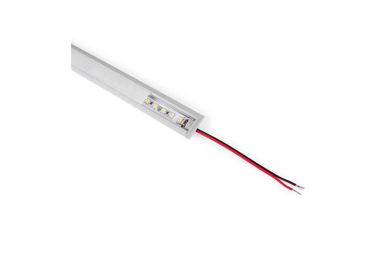 Profilé encastrable en aluminium avec diffuseur et 4 embouts-Ruban LED jusqu'à 12 mm-2 mètres - PXG-205 - Barcelona LED