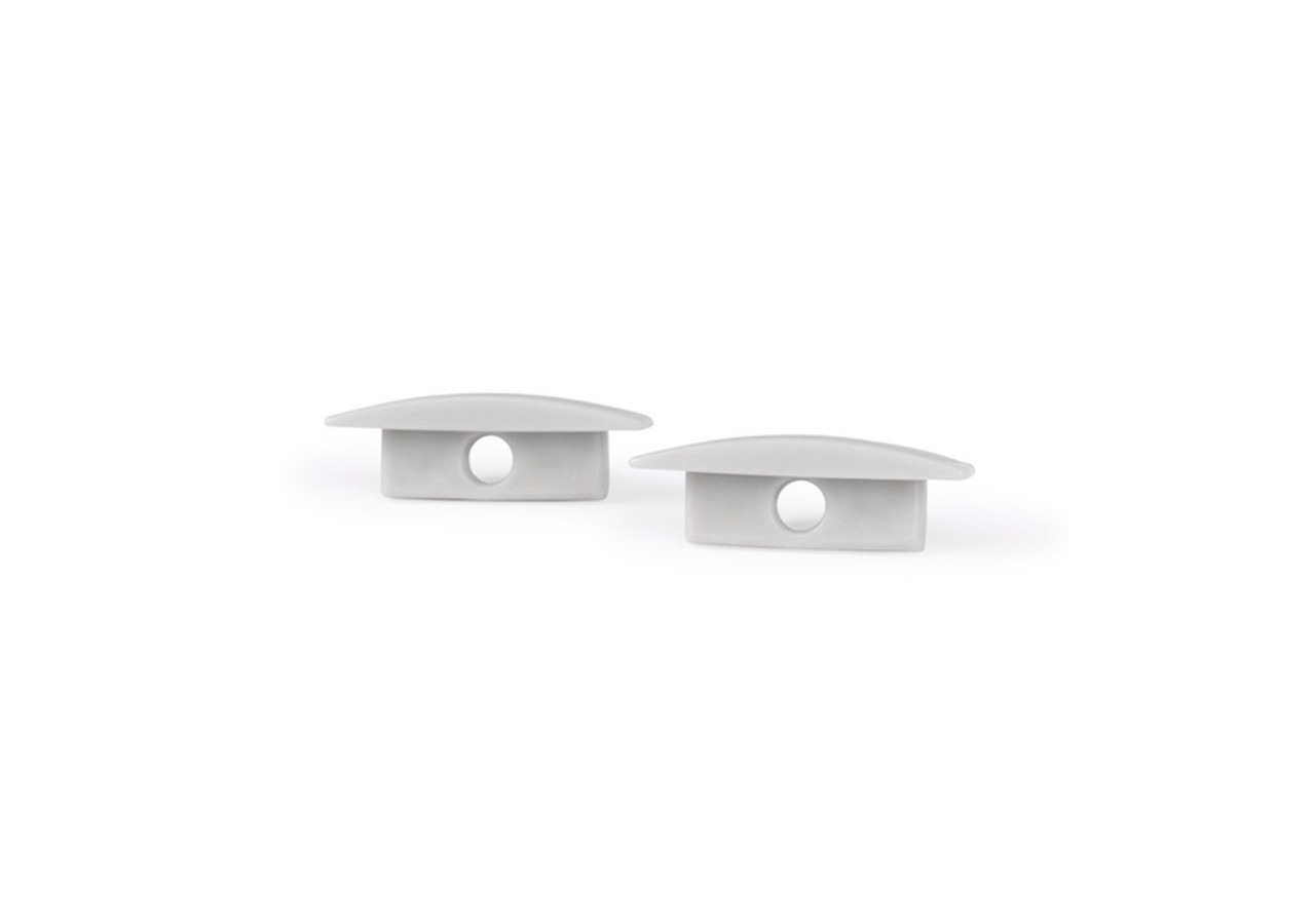 Profilé encastrable en aluminium avec diffuseur et 4 embouts-Ruban LED jusqu'à 12 mm-2 mètres - PXG-205 - Barcelona LED