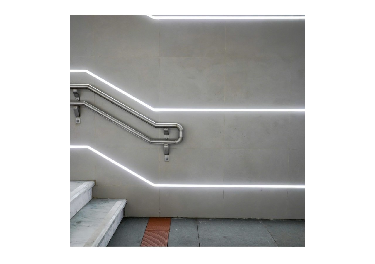 Profilé encastrable en aluminium avec diffuseur et 4 embouts-Ruban LED jusqu'à 12 mm-2 mètres - PXG-205 - Barcelona LED