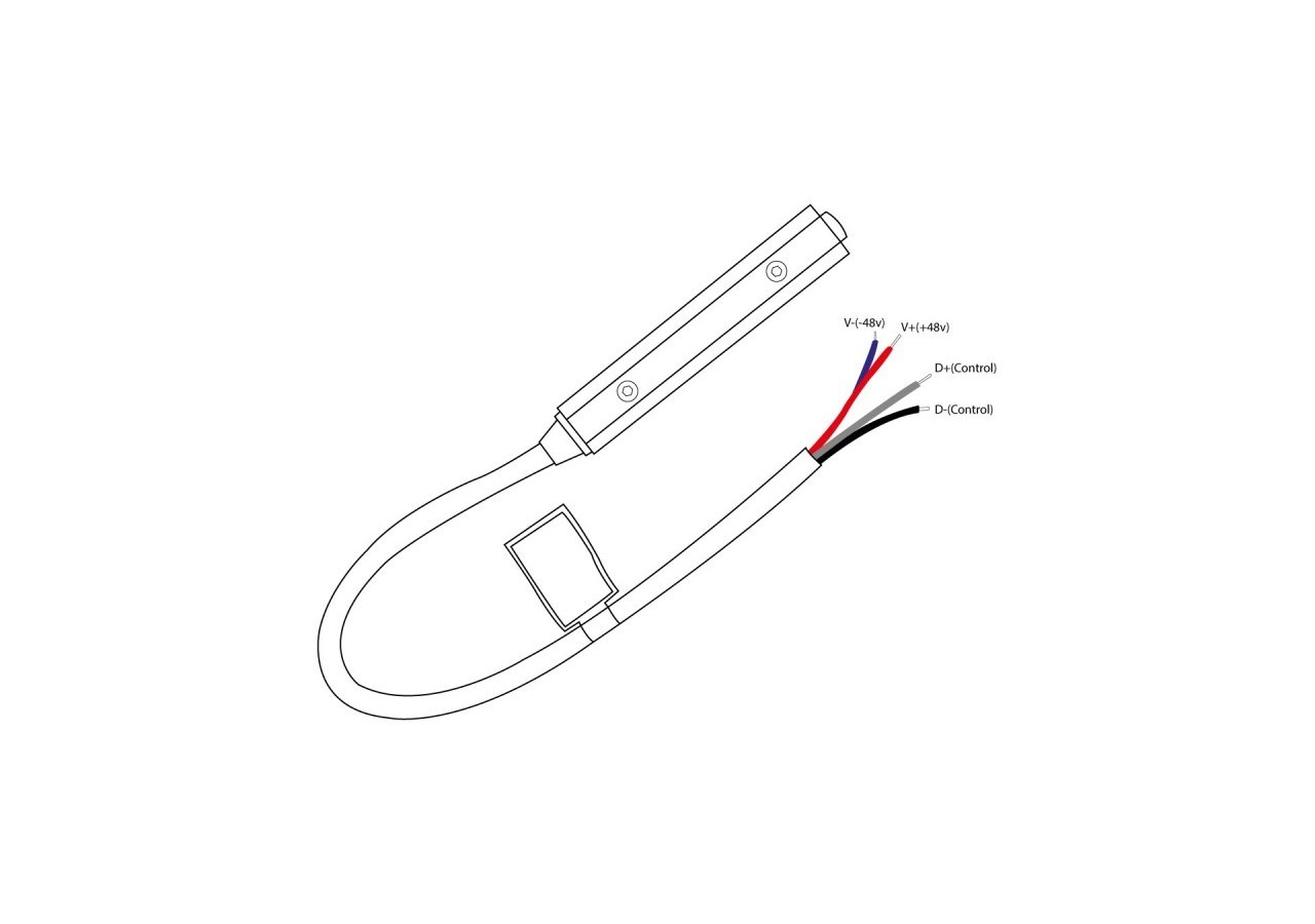 Connecteur d'alimentation avec câble pour rail magnétique-48V - CM-I-N - Barcelona LED
