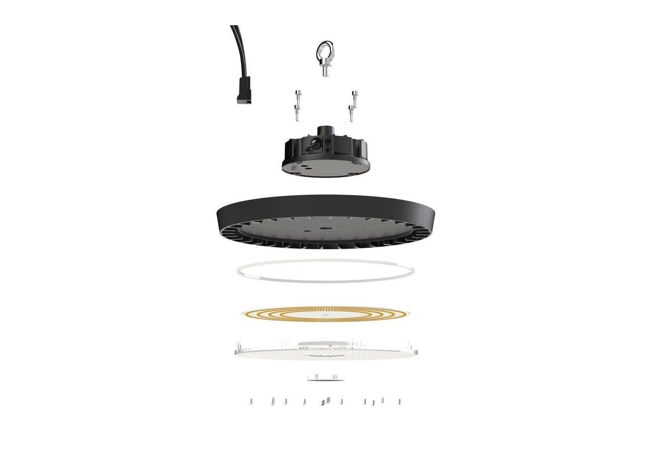 Cloche industrielle LED avec capteur de mouvement 150W-Dimmable-IP65 - K8138-150-5K-S - Barcelona LED