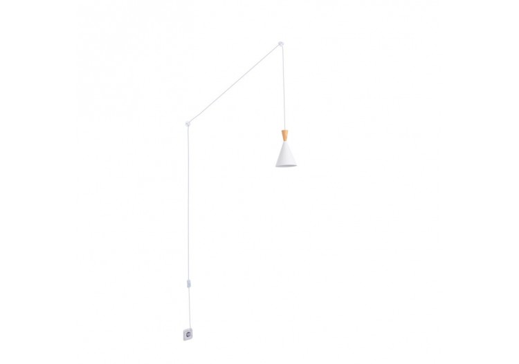 Suspension scandinave en métal et bois avec prise "Lima" - LN3012-EU-B - Barcelona LED