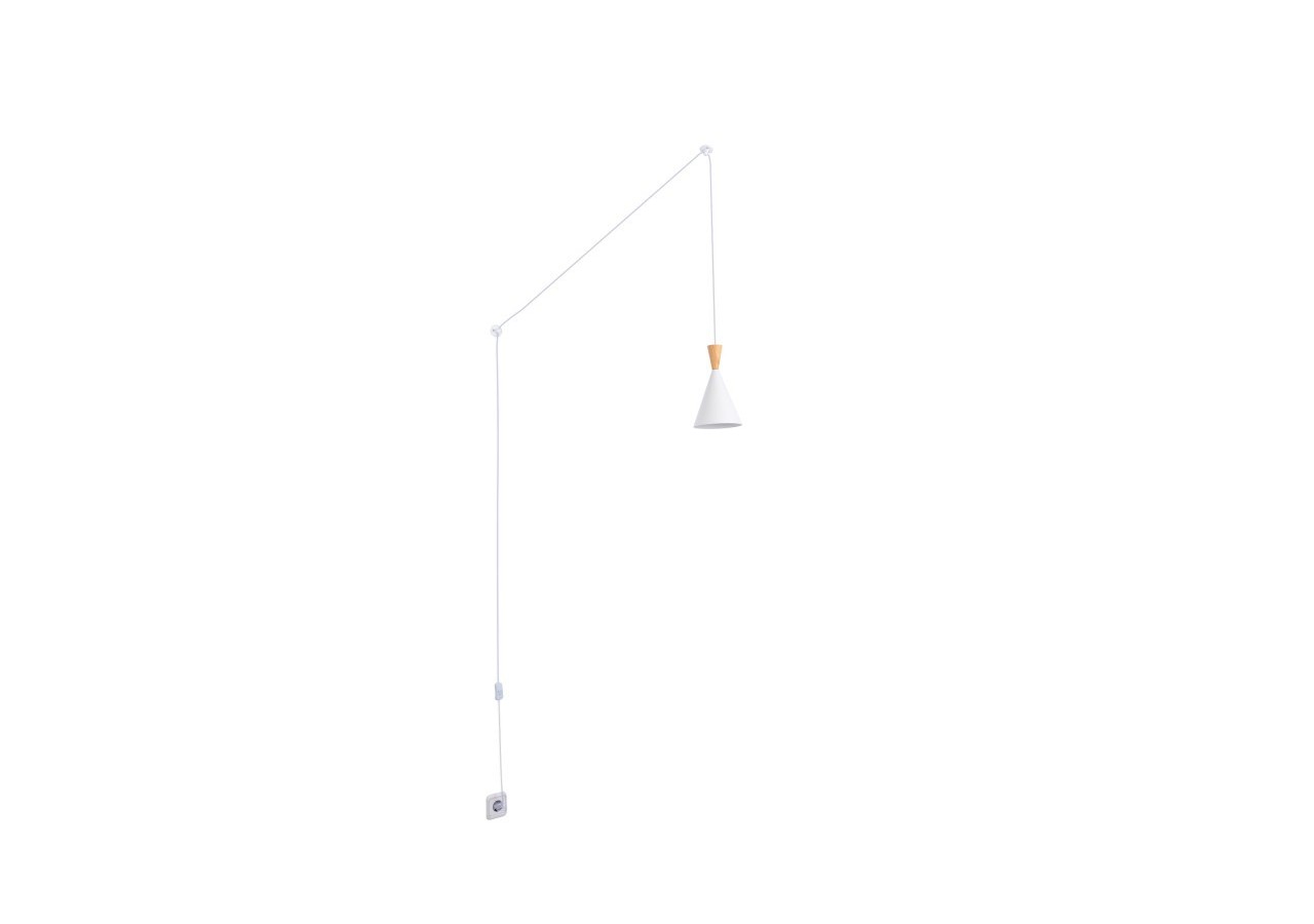 Suspension scandinave en métal et bois avec prise "Lima" - LN3012-EU-B - Barcelona LED