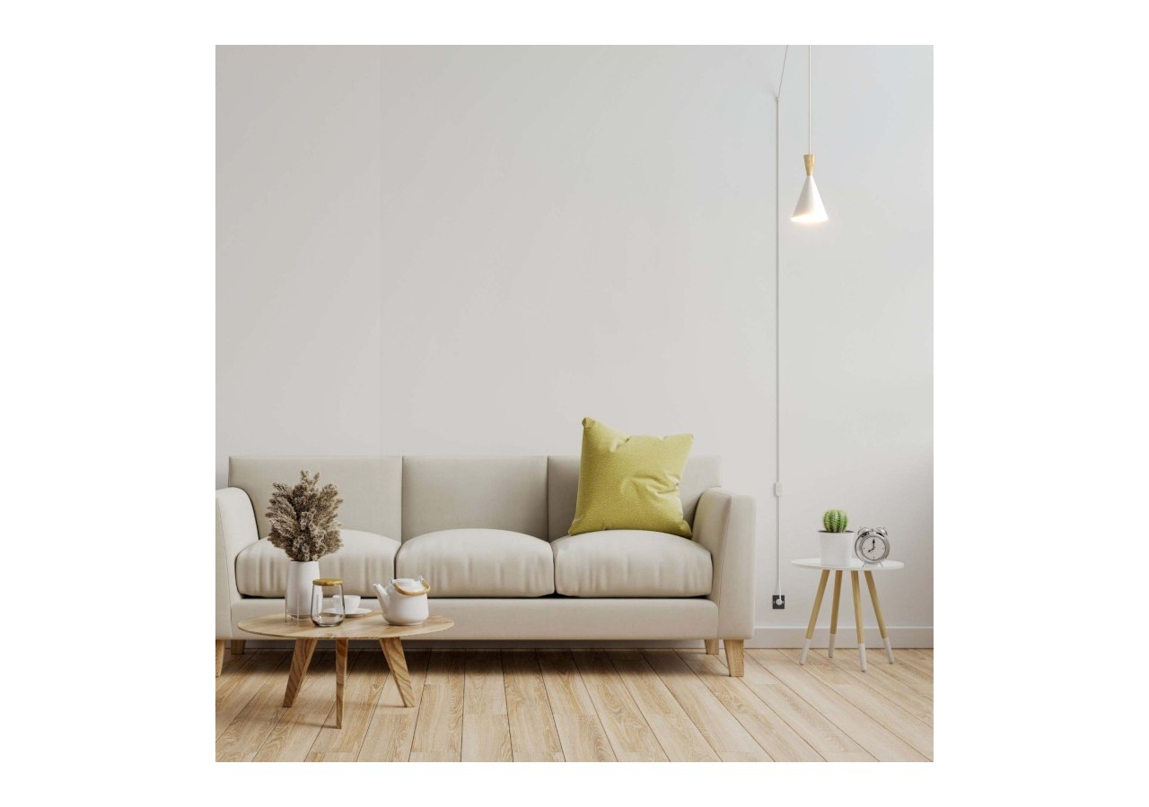 Suspension scandinave en métal et bois avec prise "Lima" - LN3012-EU-B - Barcelona LED