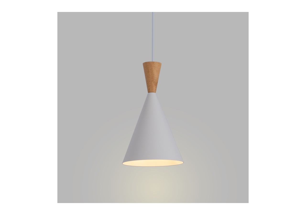 Suspension scandinave en métal et bois avec prise "Lima" - LN3012-EU-B - Barcelona LED