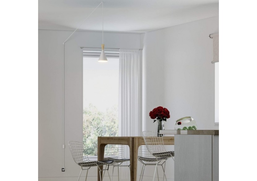 Suspension scandinave en métal et bois avec prise "Lima" - LN3012-EU-B - Barcelona LED Suspension scandinave en métal et bois avec prise "Lima" - LN3012-EU-B - Barcelona LED