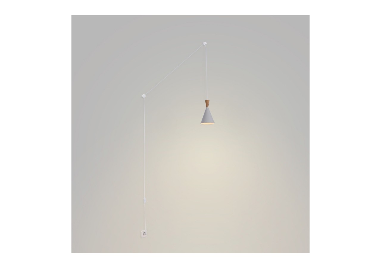 Suspension scandinave en métal et bois avec prise "Lima" - LN3012-EU-B - Barcelona LED