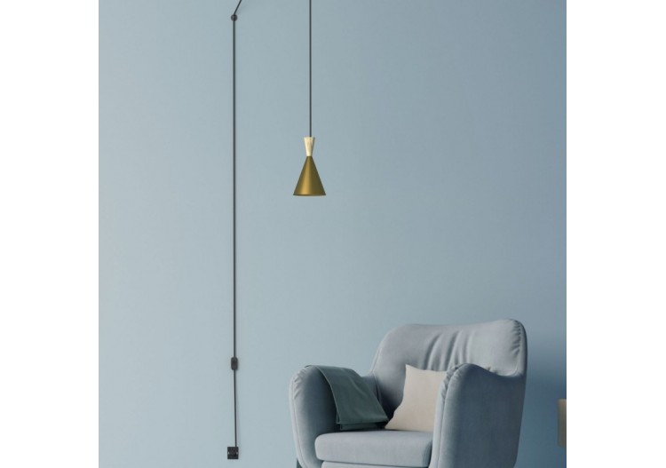Suspension scandinave en métal et bois avec prise "Lima" - LN3012-EU-D - Barcelona LED 2