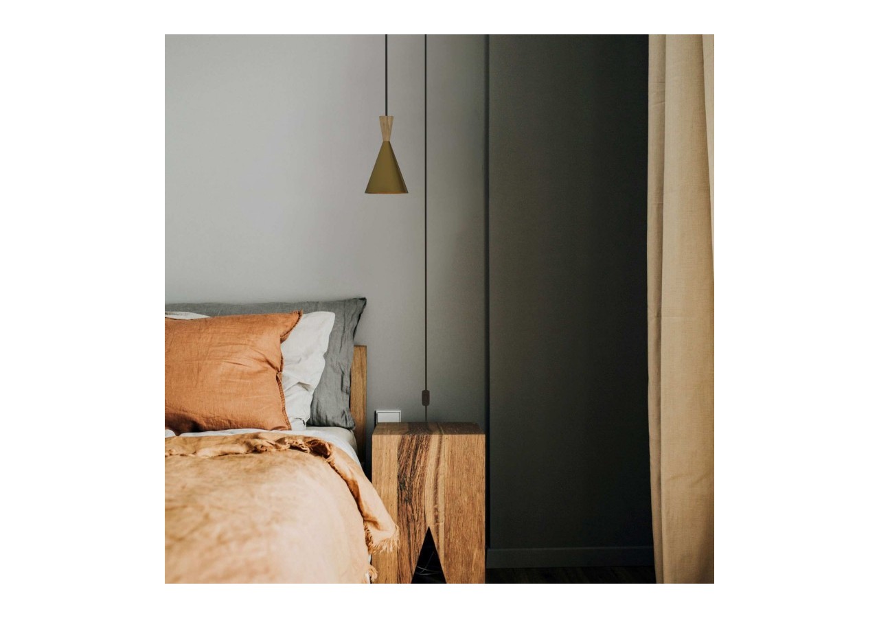 Suspension scandinave en métal et bois avec prise "Lima" - LN3012-EU-D - Barcelona LED