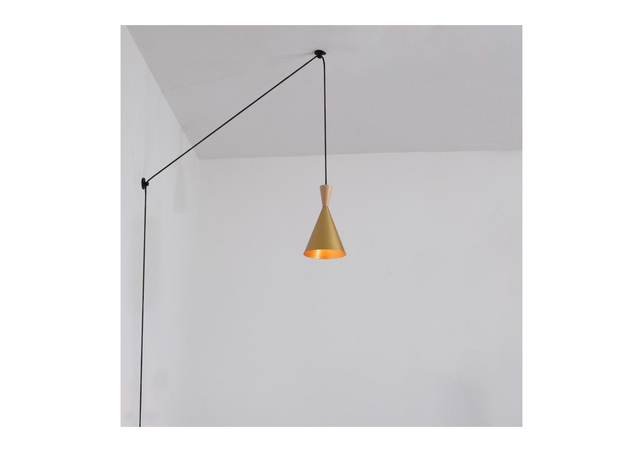 Suspension scandinave en métal et bois avec prise "Lima" - LN3012-EU-D - Barcelona LED