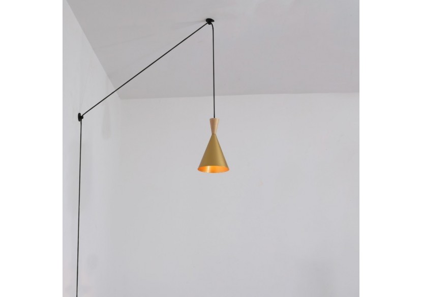 Suspension scandinave en métal et bois avec prise "Lima" - LN3012-EU-D - Barcelona LED Suspension scandinave en métal et bois avec prise "Lima" - LN3012-EU-D - Barcelona LED
