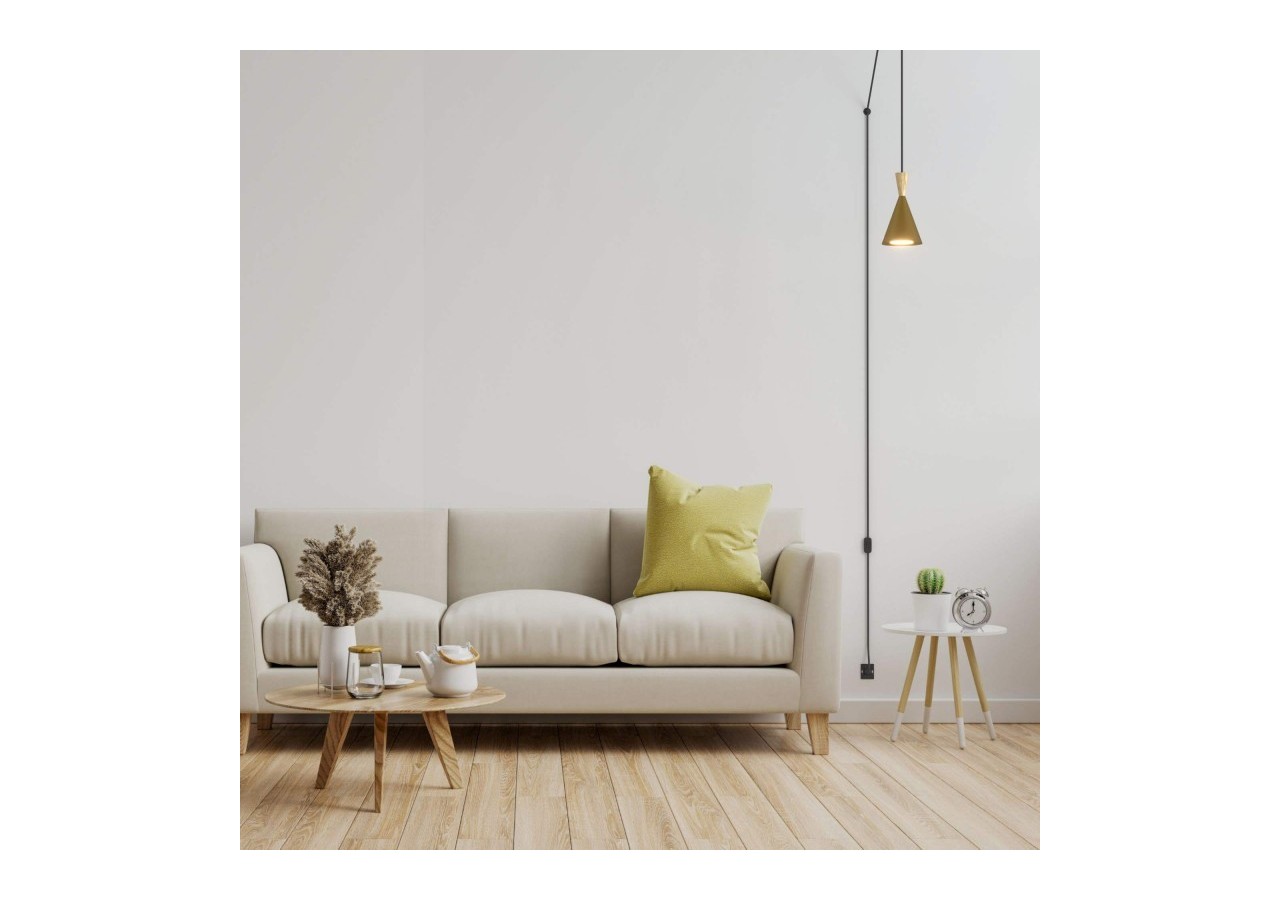 Suspension scandinave en métal et bois avec prise "Lima" - LN3012-EU-D - Barcelona LED