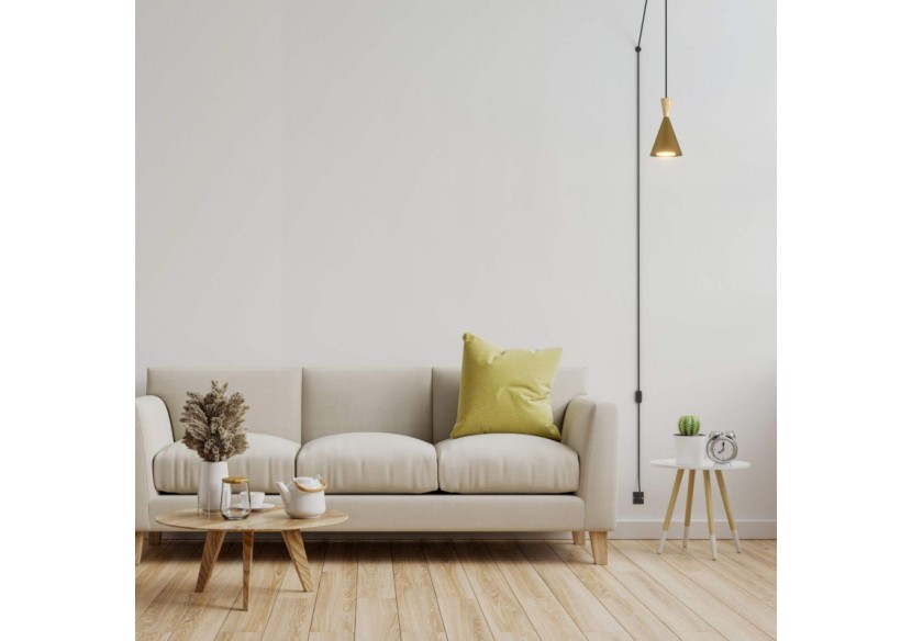 Suspension scandinave en métal et bois avec prise "Lima" - LN3012-EU-D - Barcelona LED Suspension scandinave en métal et bois avec prise "Lima" - LN3012-EU-D - Barcelona LED