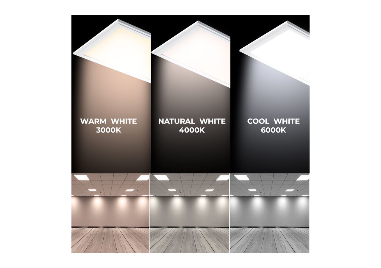 Lot de 4-Panneau LED 120x30 extra-plat-Driver Philips-44W-UGR19 - K5236-4-BN - Barcelona LED