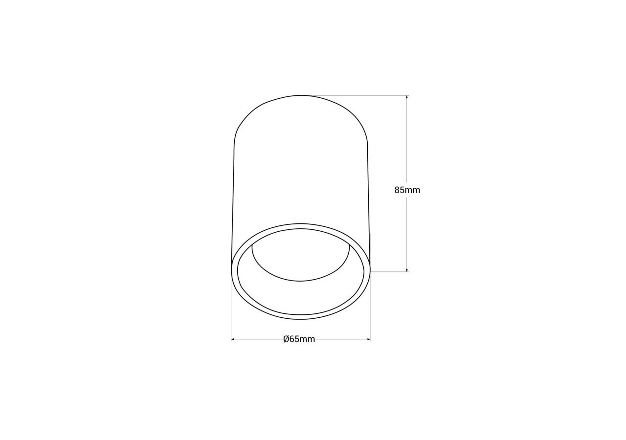 Applique plafond en polycarbonate-GU10 - B988-N - Barcelona LED