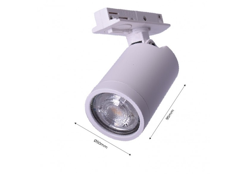 Spot sur rail monophasé avec douille GU10 - B989-B - Barcelona LED Spot sur rail monophasé avec douille GU10 - B989-B - Barcelona LED