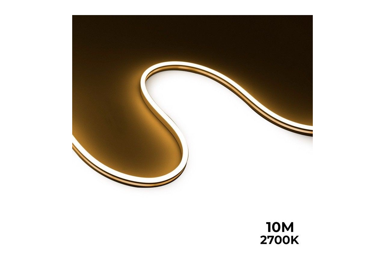 Néon LED flexible 24V DC-10x18mm-10 mètres-Kit complet-11W/m-IP67-À courbure latérale - N1018-10M-270 - Barcelona LED