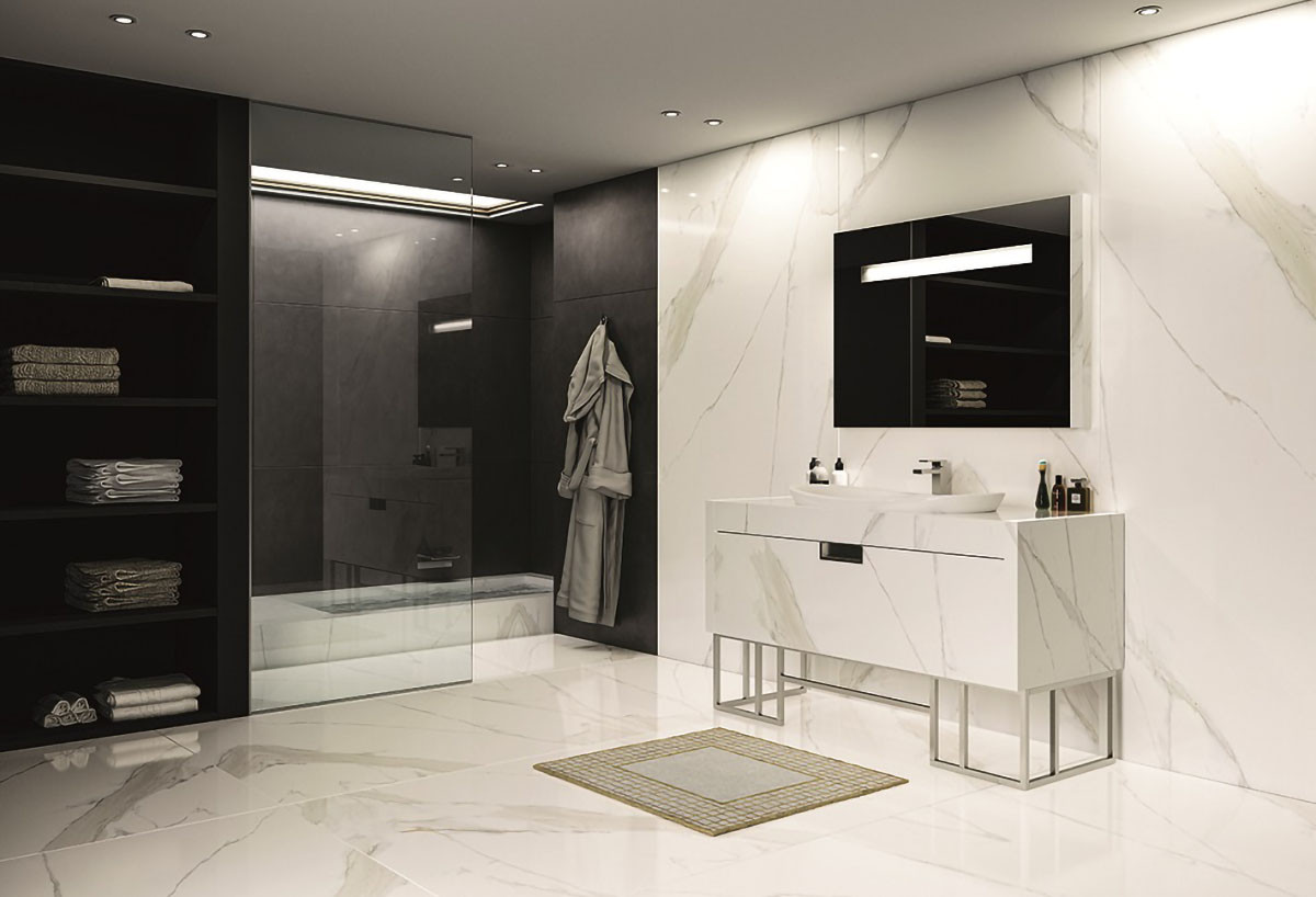 Carrelage sol et mur intérieur grès cérame Canova - Alfalux : Confort'Mat