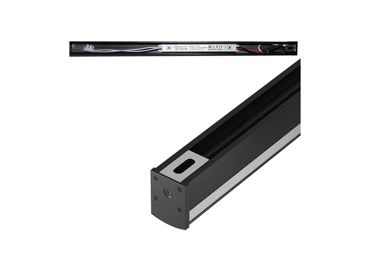 Applique murale linéaire LED intégrée-22W-100cm-IP20 - LN1578-100-N - Barcelona LED