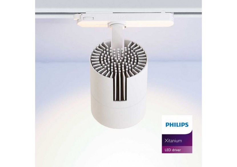 Spot LED sur rail triphasé CCT 42W-CRI 95-Driver Philips Xitanium intégré - B00591-B-CCT - Barcelona LED Spot LED sur rail triphasé CCT 42W-CRI 95-Driver Philips Xitanium intégré - B00591-B-CCT - Barcelona LED