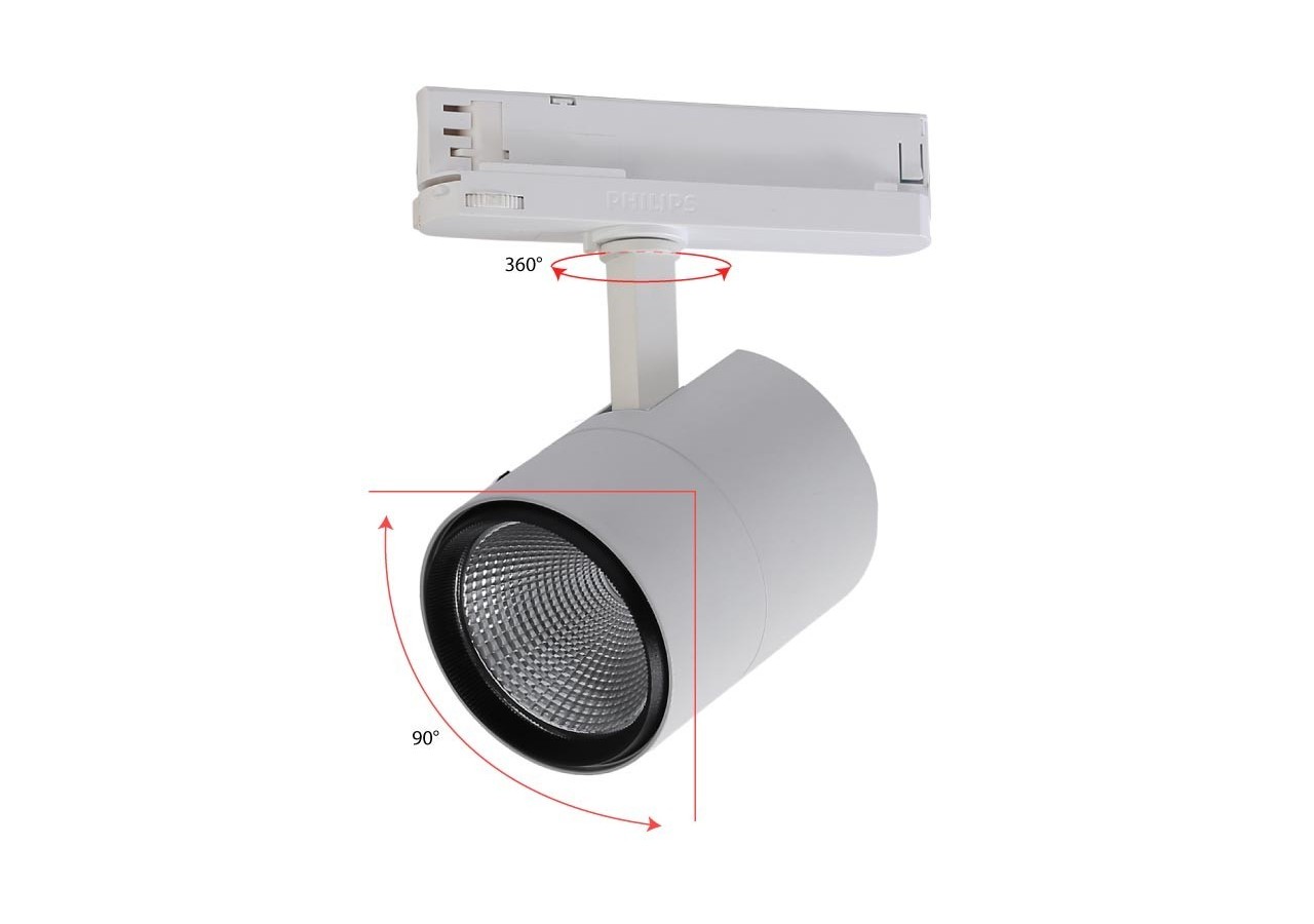 Spot LED sur rail triphasé CCT 42W-CRI 95-Driver Philips Xitanium intégré - B00591-B-CCT - Barcelona LED