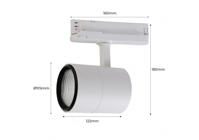 Spot LED sur rail triphasé CCT 42W-CRI 95-Driver Philips Xitanium intégré - B00591-B-CCT - Barcelona LED Spot LED sur rail triphasé CCT 42W-CRI 95-Driver Philips Xitanium intégré - B00591-B-CCT - Barcelona LED