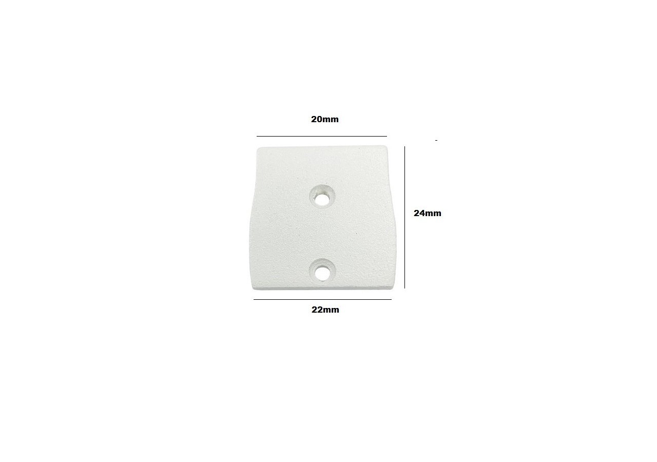 Embouts de finition pour profilé aluminium double ruban LED 23.5x22.6mm - BTPEC196-B-SA - Barcelona LED