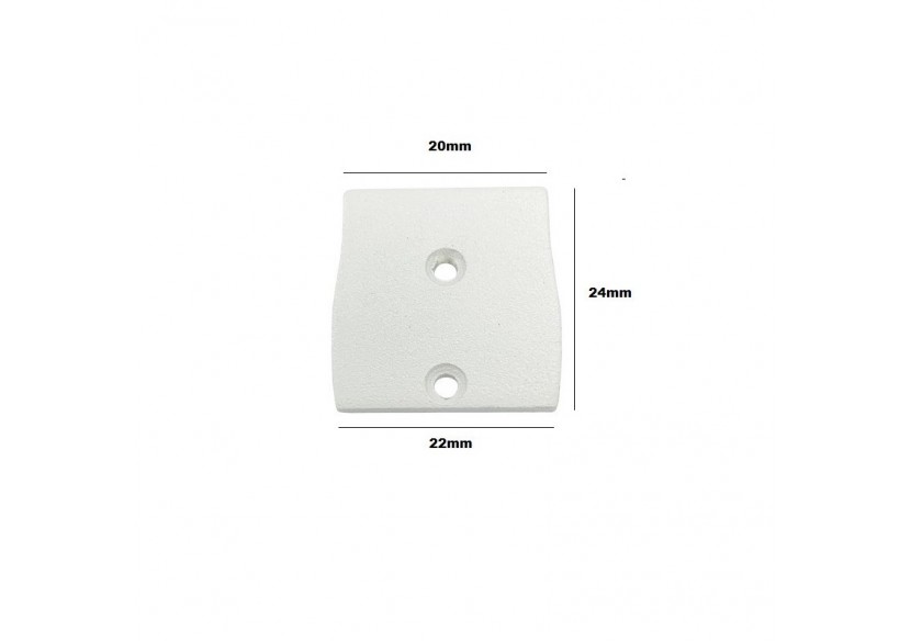 Embouts de finition pour profilé aluminium double ruban LED 23.5x22.6mm - BTPEC196-B-SA - Barcelona LED