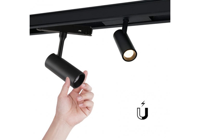 Spot LED sur rail magnétique 48V-6W-Noir - PMC-6W-N-BC - Barcelona LED Spot LED sur rail magnétique 48V-6W-Noir - PMC-6W-N-BC - Barcelona LED