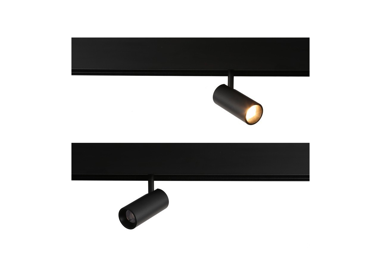 Spot LED sur rail magnétique 48V-6W-Noir - PMC-6W-N-BC - Barcelona LED