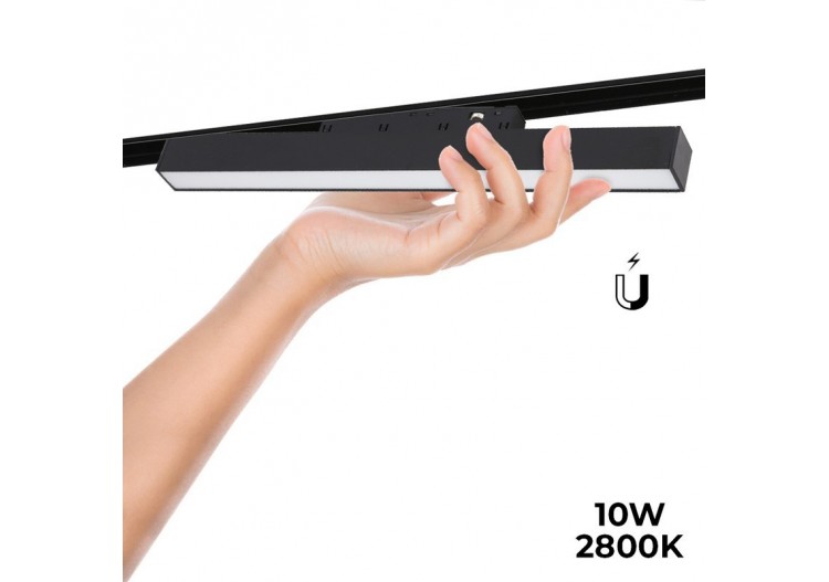 Spot LED linéaire opale sur rail magnétique 48V-10W-Noir - LM-300-N-BC - Barcelona LED