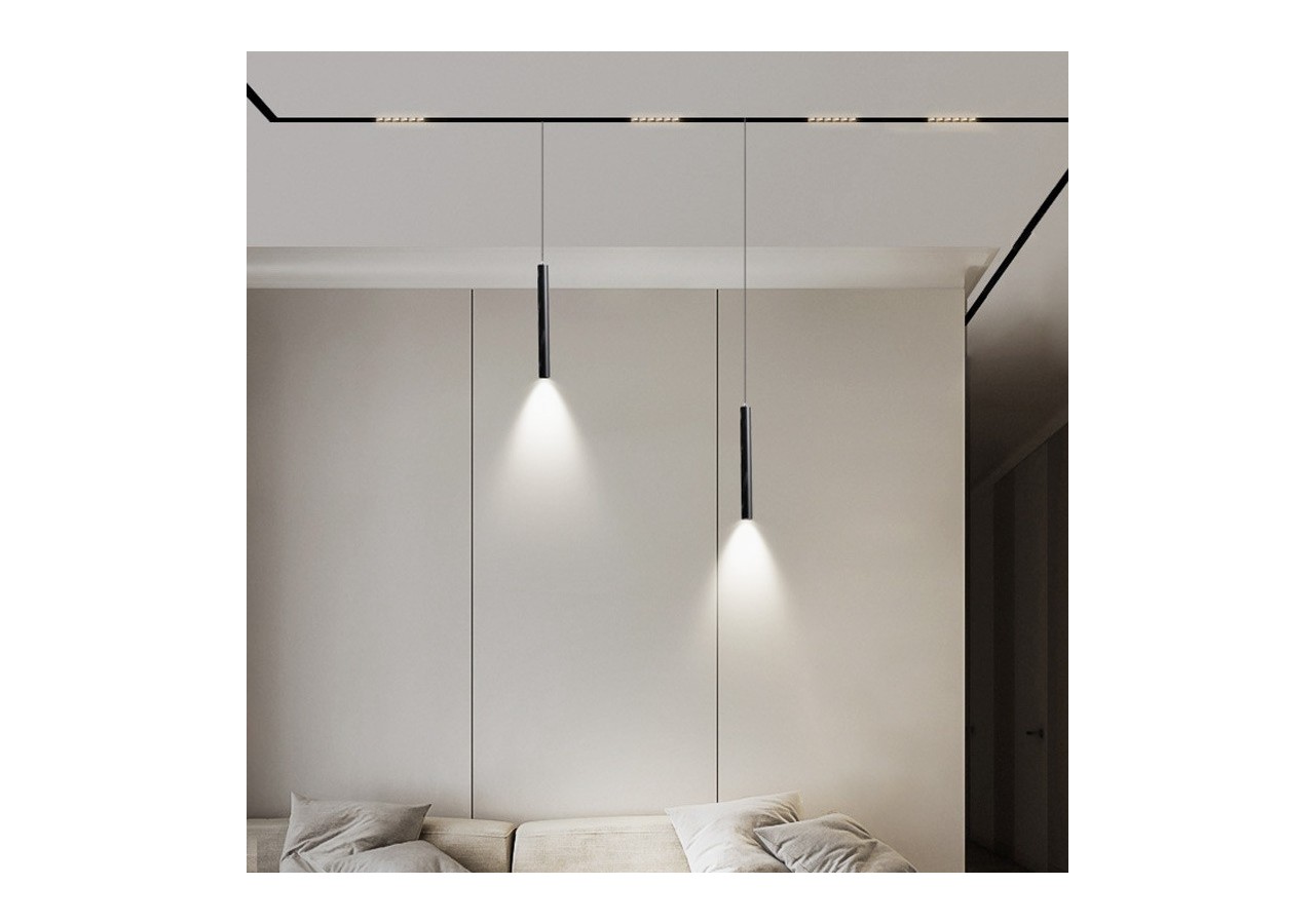 Spot LED linéaire sur rail magnétique 48V-6W-UGR 16-Noir - LM-112U18-N-BC - Barcelona LED