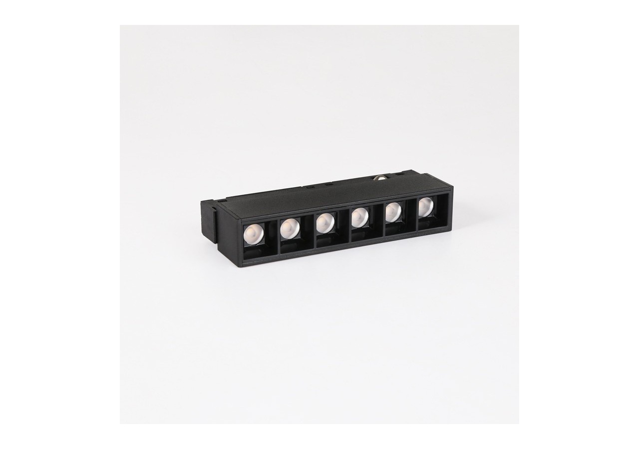 Spot LED linéaire sur rail magnétique 48V-6W-UGR 16-Noir - LM-112U18-N-BC - Barcelona LED