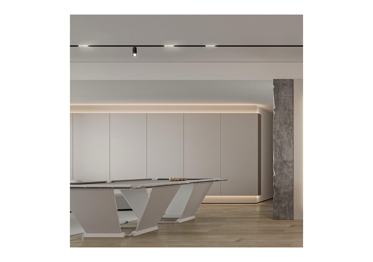 Spot LED linéaire sur rail magnétique 48V-6W-UGR 16-Noir - LM-112U18-N-BN - Barcelona LED