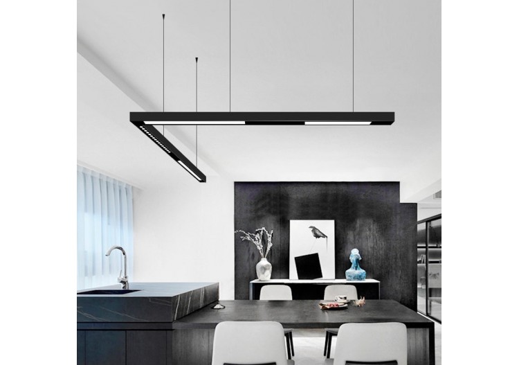 Spot LED linéaire opale sur rail magnétique 48V-20W-Noir - LM-600-N-BN - Barcelona LED 2