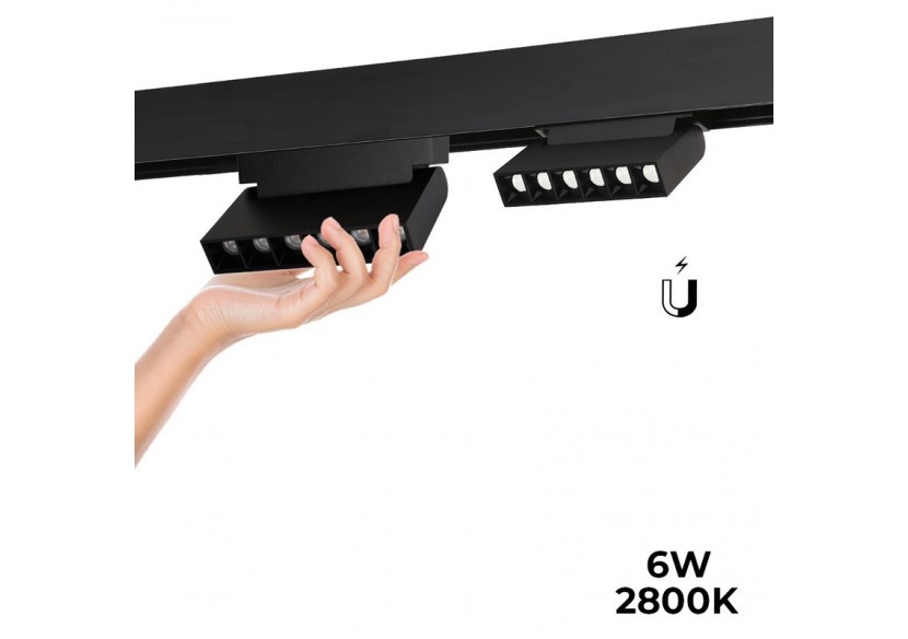 Spot LED linéaire orientable sur rail magnétique 48V-6W-UGR16-Noir - PML-6WU18-N-BC - Barcelona LED Spot LED linéaire orientable sur rail magnétique 48V-6W-UGR16-Noir - PML-6WU18-N-BC - Barcelona LED