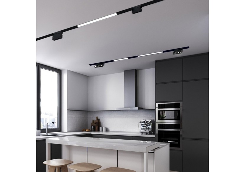 Spot LED linéaire orientable sur rail magnétique 48V-6W-UGR16-Noir - PML-6WU18-N-BC - Barcelona LED Spot LED linéaire orientable sur rail magnétique 48V-6W-UGR16-Noir - PML-6WU18-N-BC - Barcelona LED