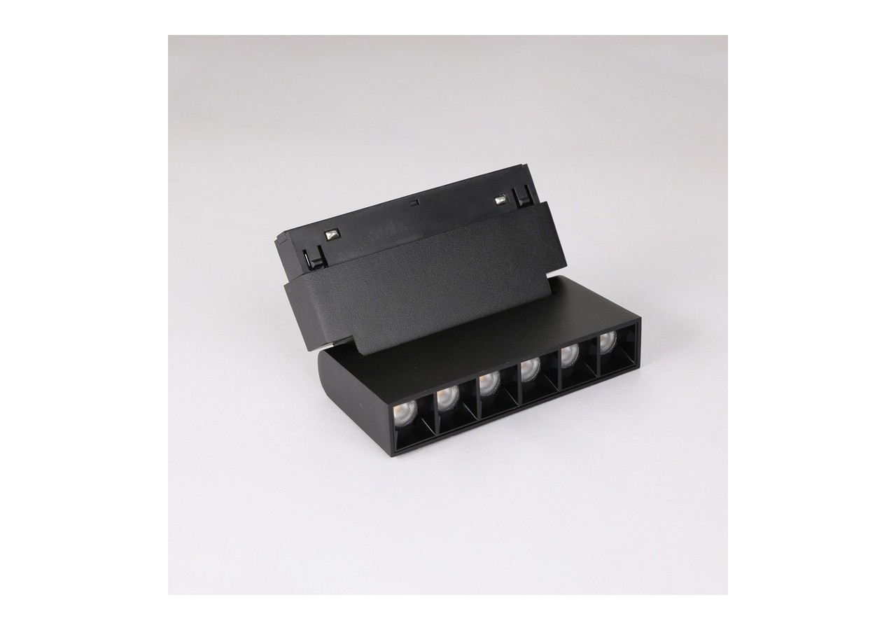 Spot LED linéaire orientable sur rail magnétique 48V-6W-UGR16-Noir - PML-6WU18-N-BC - Barcelona LED