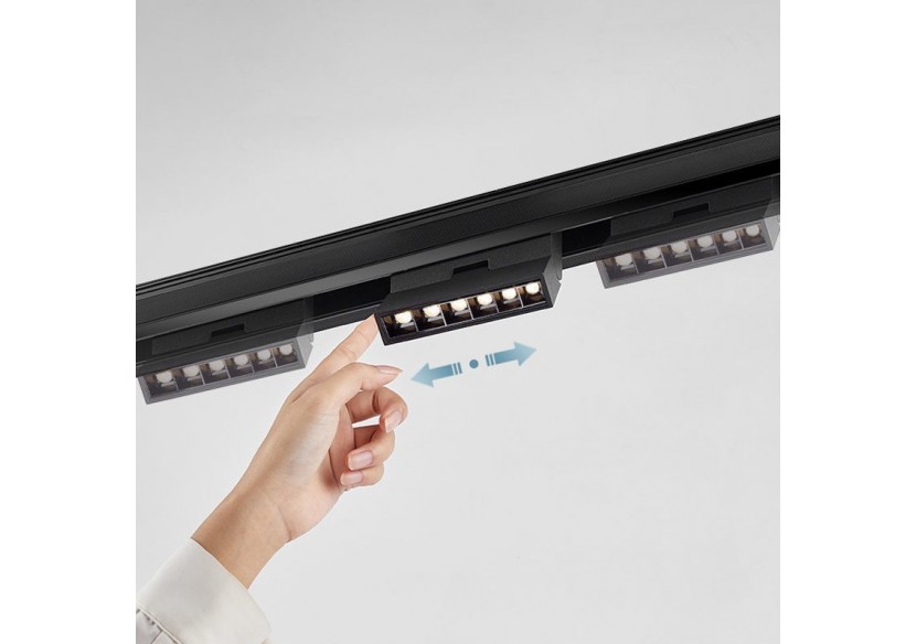 Spot LED linéaire orientable sur rail magnétique 48V-6W-UGR16-Noir - PML-6WU18-N-BC - Barcelona LED Spot LED linéaire orientable sur rail magnétique 48V-6W-UGR16-Noir - PML-6WU18-N-BC - Barcelona LED