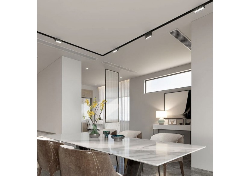 Spot LED linéaire orientable sur rail magnétique 48V-6W-UGR16-Noir - PML-6WU18-N-BN - Barcelona LED Spot LED linéaire orientable sur rail magnétique 48V-6W-UGR16-Noir - PML-6WU18-N-BN - Barcelona LED