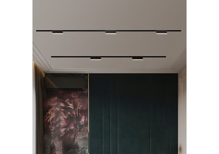 Spot LED linéaire orientable sur rail magnétique 48V-6W-UGR16-Noir - PML-6WU18-N-BN - Barcelona LED Spot LED linéaire orientable sur rail magnétique 48V-6W-UGR16-Noir - PML-6WU18-N-BN - Barcelona LED