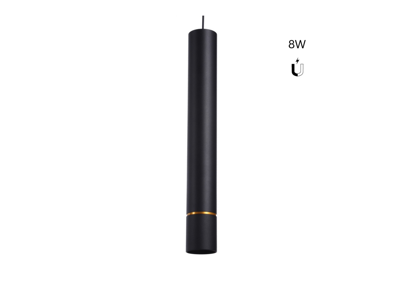Spot suspendu LED sur rail magnétique 48V-8W-Ligne dorée - LCM-8W-ND-BN - Barcelona LED
