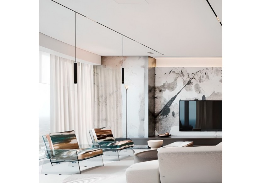 Spot suspendu LED sur rail magnétique 48V-8W-Ligne dorée - LCM-8W-ND-BN - Barcelona LED Spot suspendu LED sur rail magnétique 48V-8W-Ligne dorée - LCM-8W-ND-BN - Barcelona LED