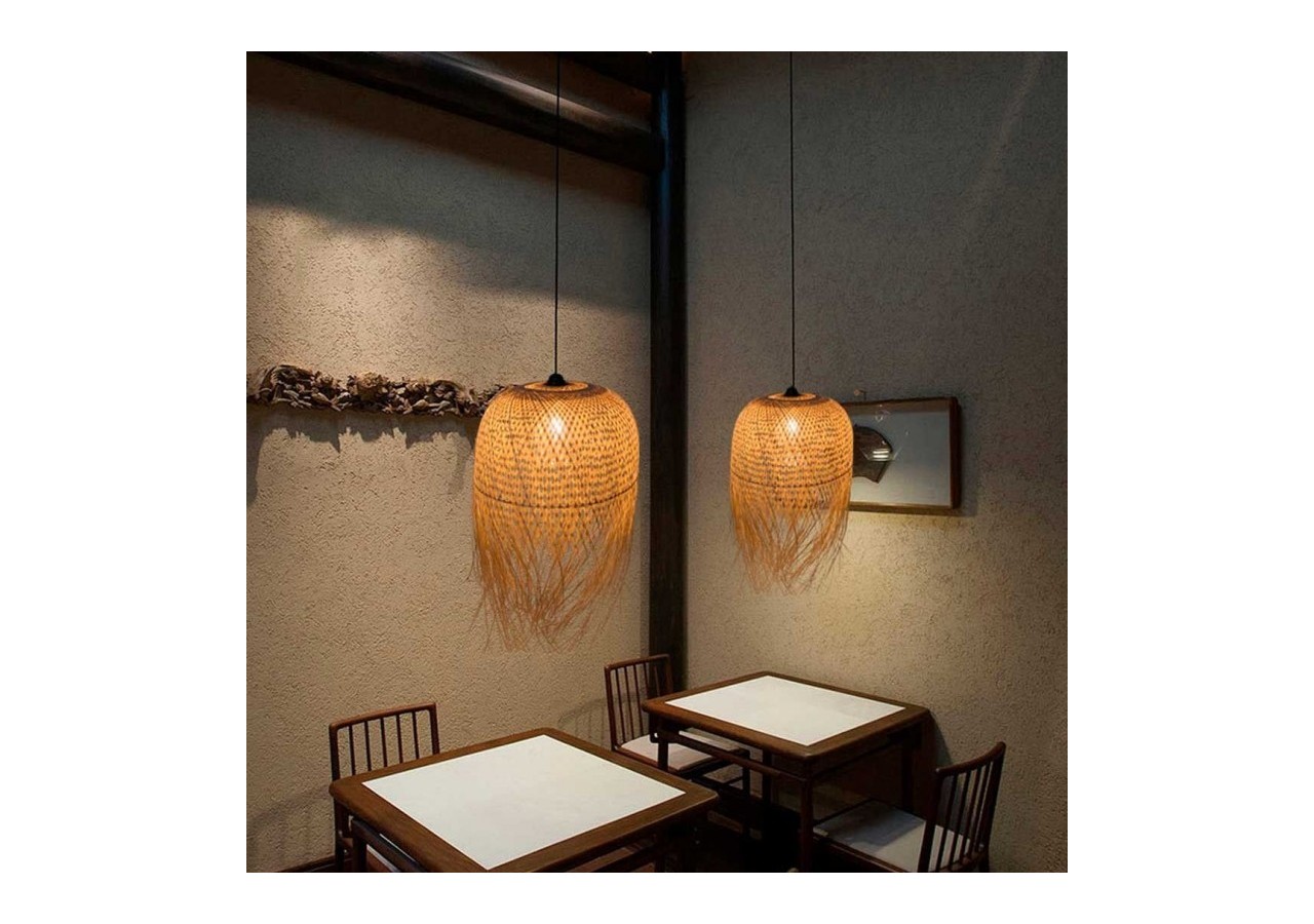 Suspension en rotin "Java" - K180-N - Barcelona LED