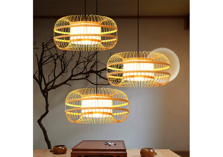 Suspension japonaise en bambou "Kaizen" - K179-N - Barcelona LED 2