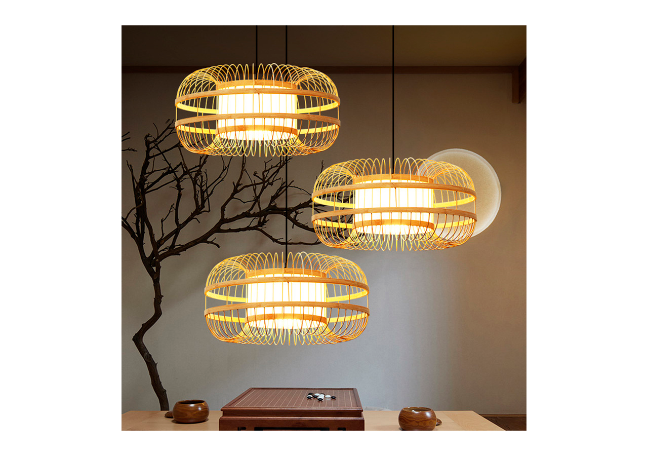 Suspension japonaise en bambou "Kaizen" - K179-N - Barcelona LED