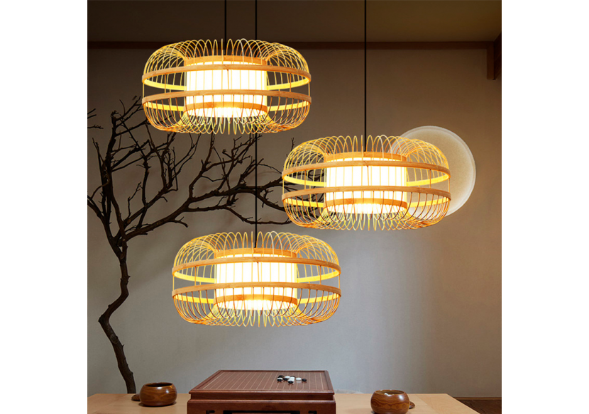 Suspension japonaise en bambou "Kaizen" - K179-N - Barcelona LED