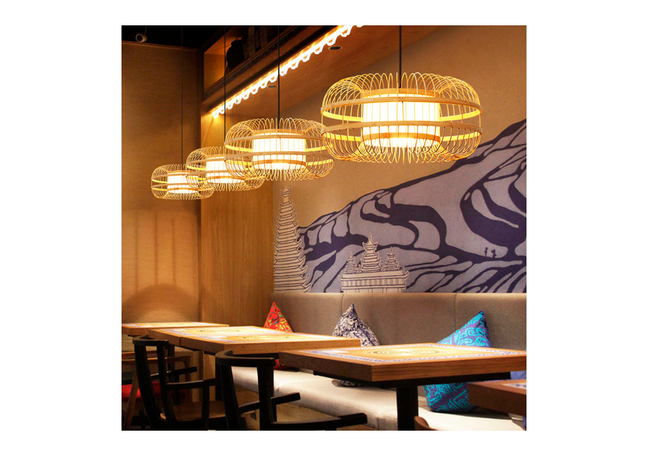 Suspension japonaise en bambou "Kaizen" - K179-N - Barcelona LED